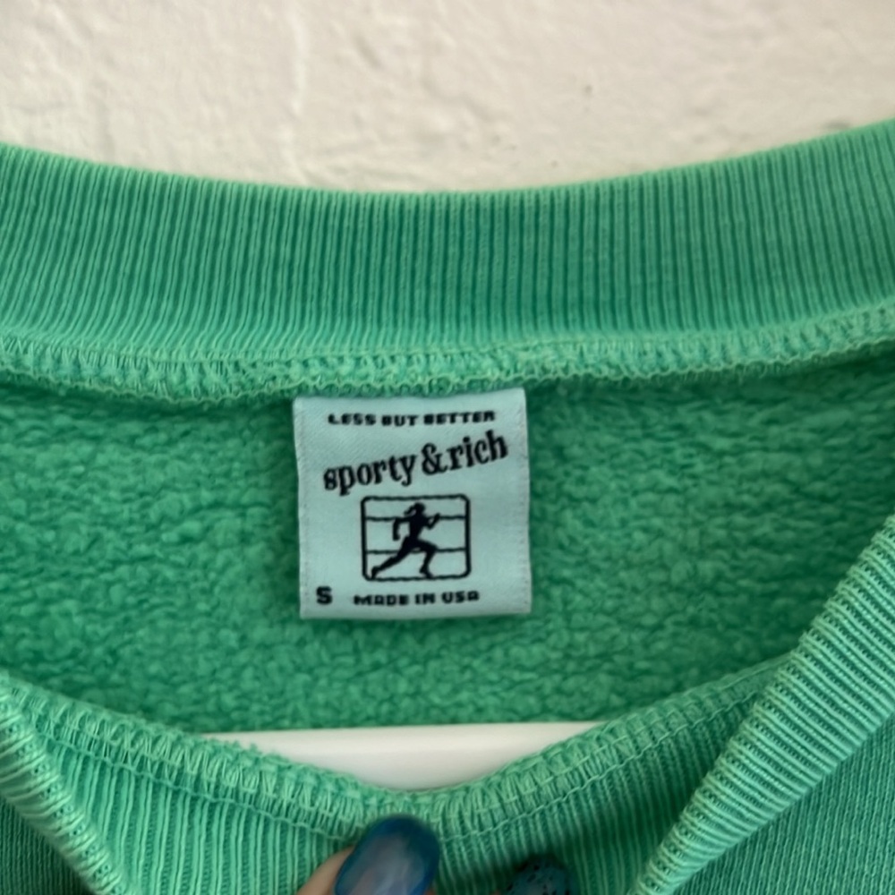 Sporty & Rich Green Sweatshirt Small - Picture 3 of 5